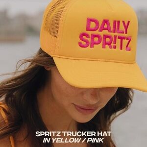 Daily Drills Yellow and Pink Trucker Hat